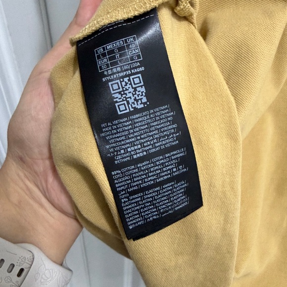 Guess Men Polo Shirt Logo Size L Beige Cotton - Picture 4 of 4